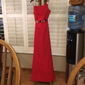 Cherry red formal dress